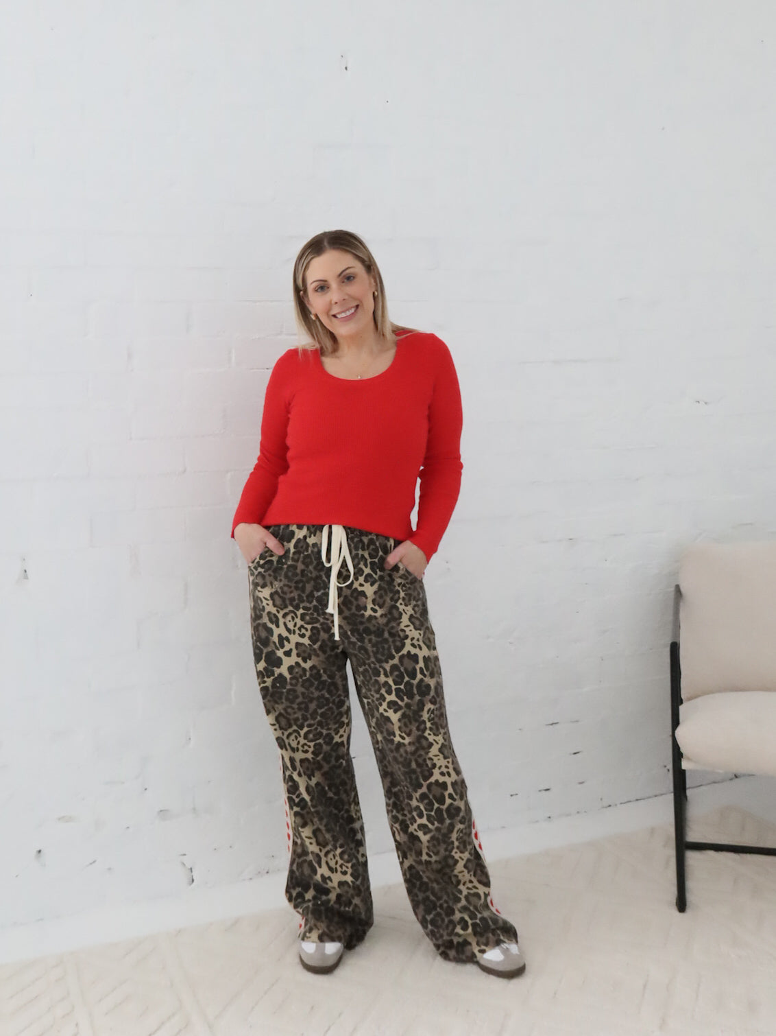 Selma Knit Top - Red