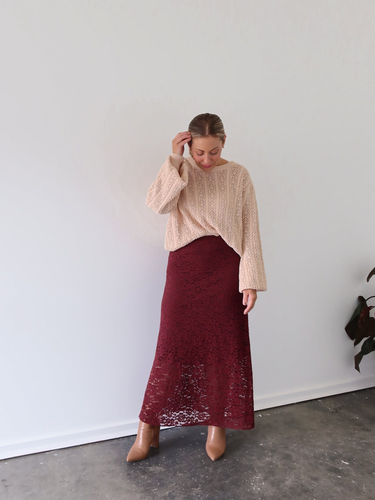 Ellie Skirt - Burgundy