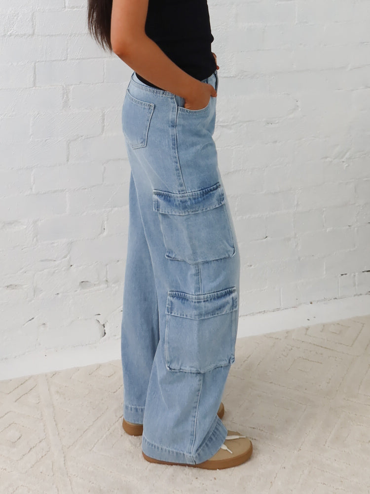 Paxton Cargo Jeans- Light