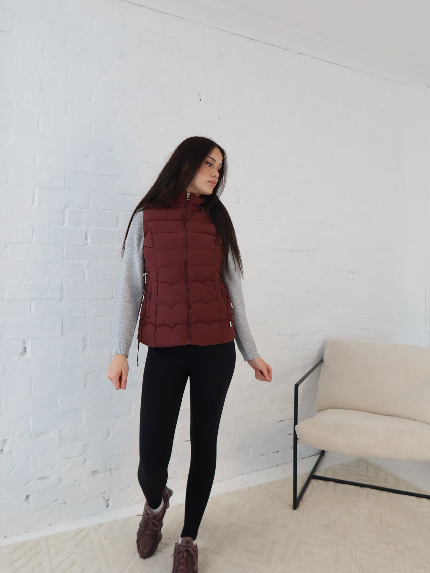 Luna Vest - Burgundy