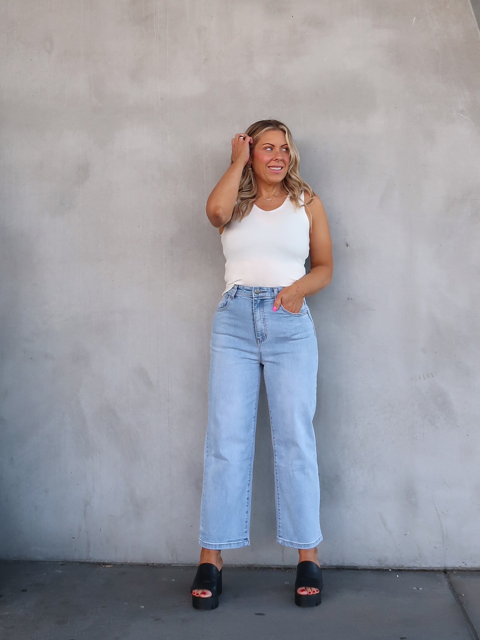 Janice Knit Tank - Ivory