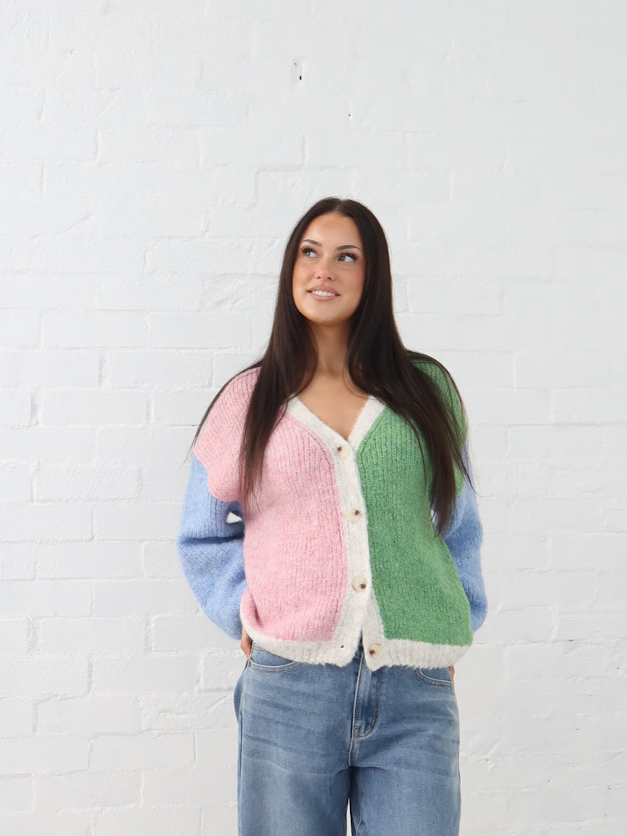 Gemma Cardigan-Multi Green