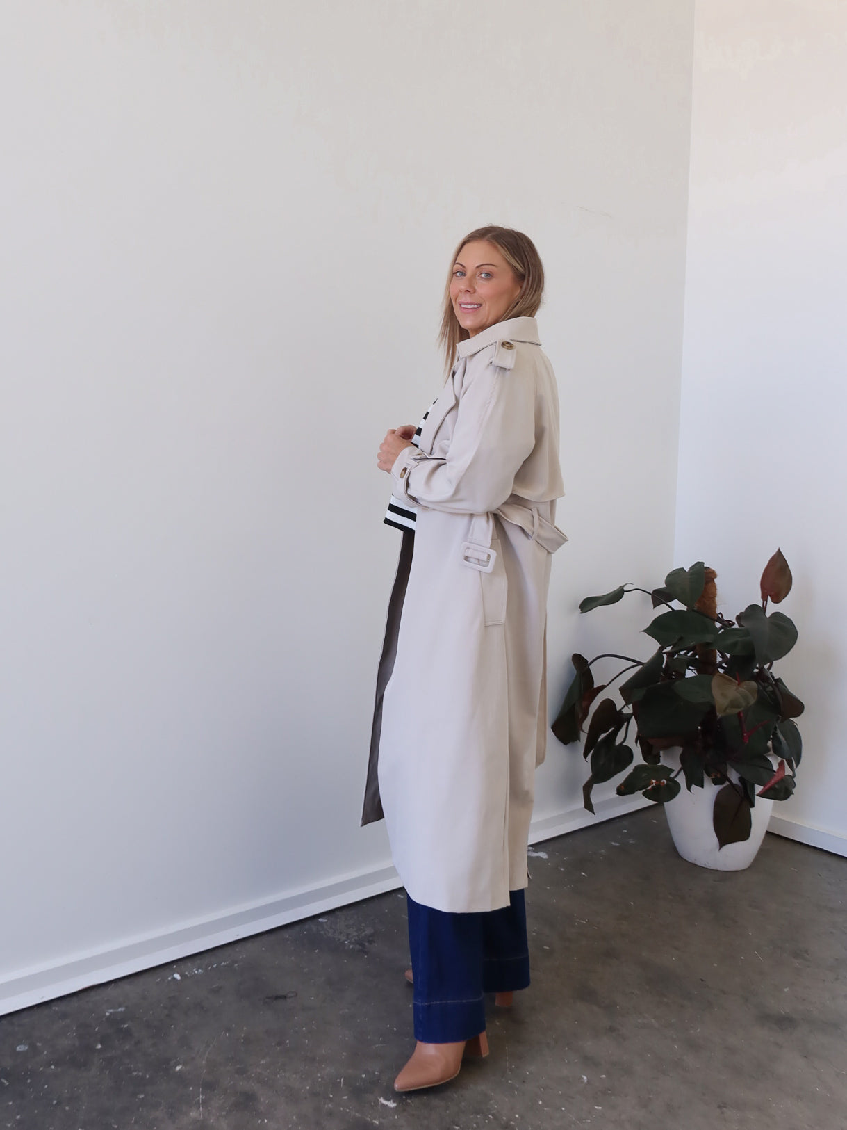 Farrah Trench Coat - Natural