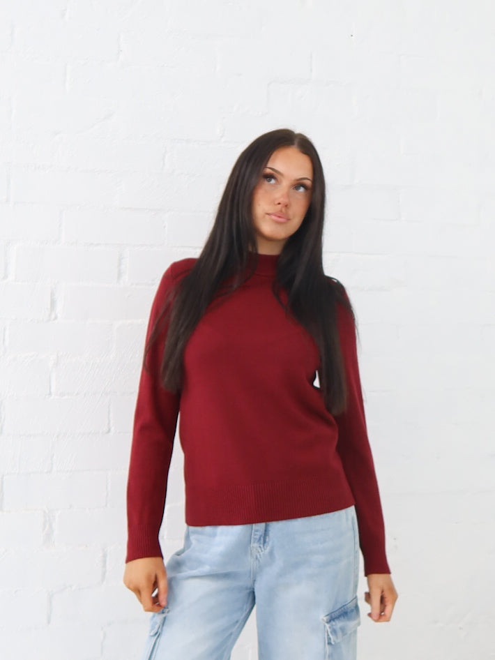 Jayde Knit- Burgundy