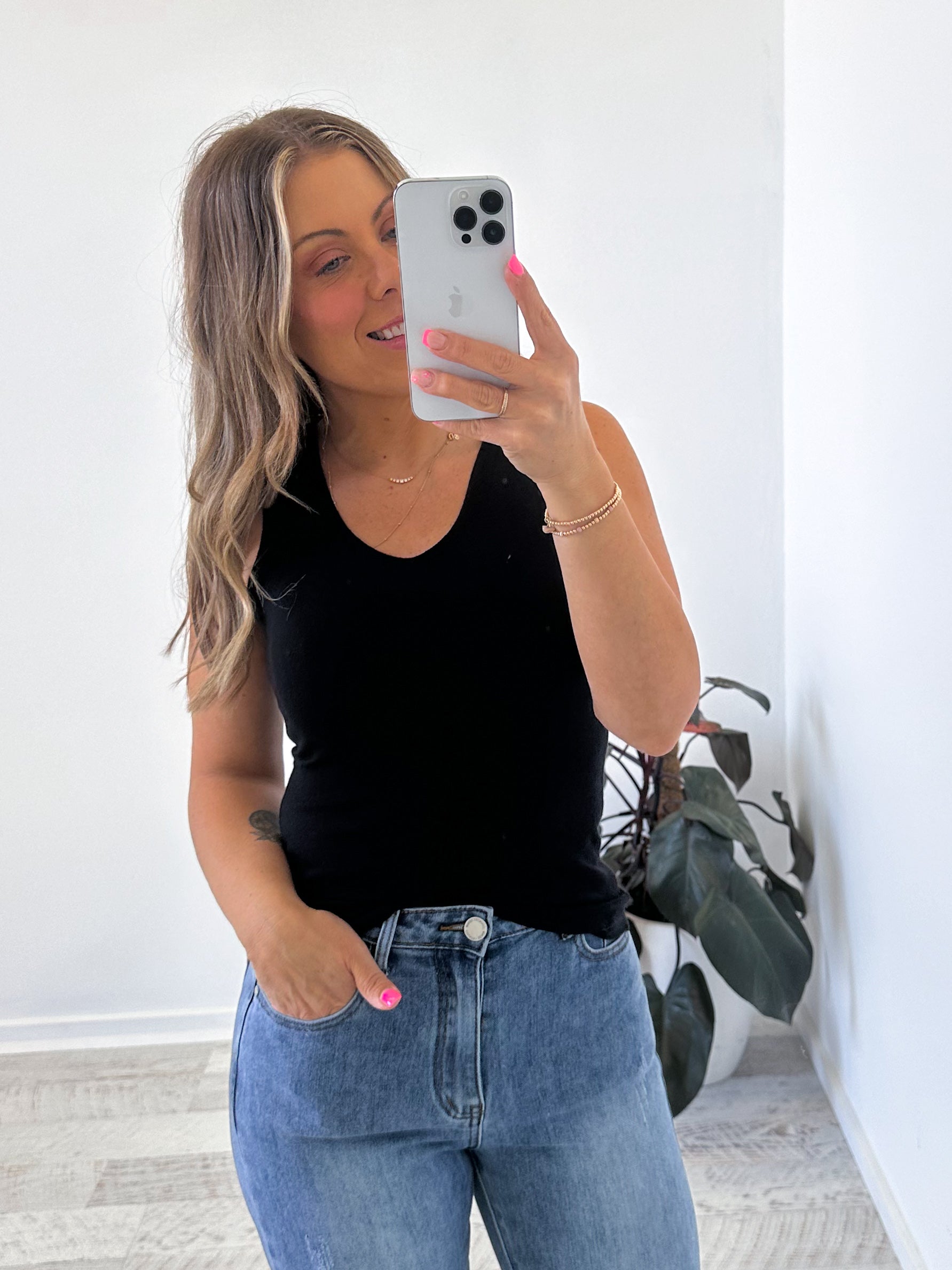 Janice Knit Tank - Black