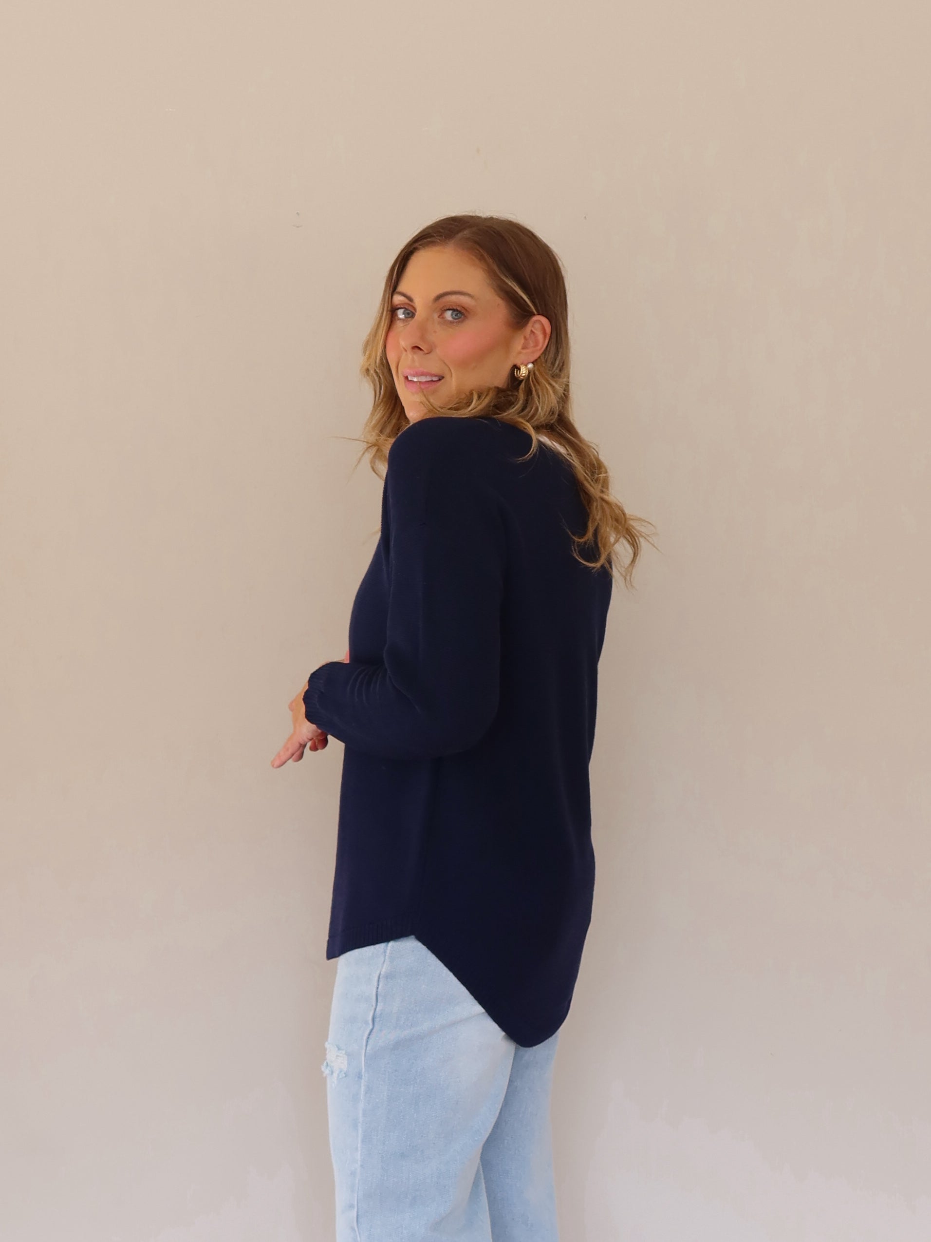 Saxon Knit - Navy