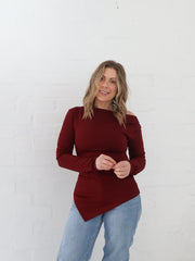 Reid Top - Burgundy