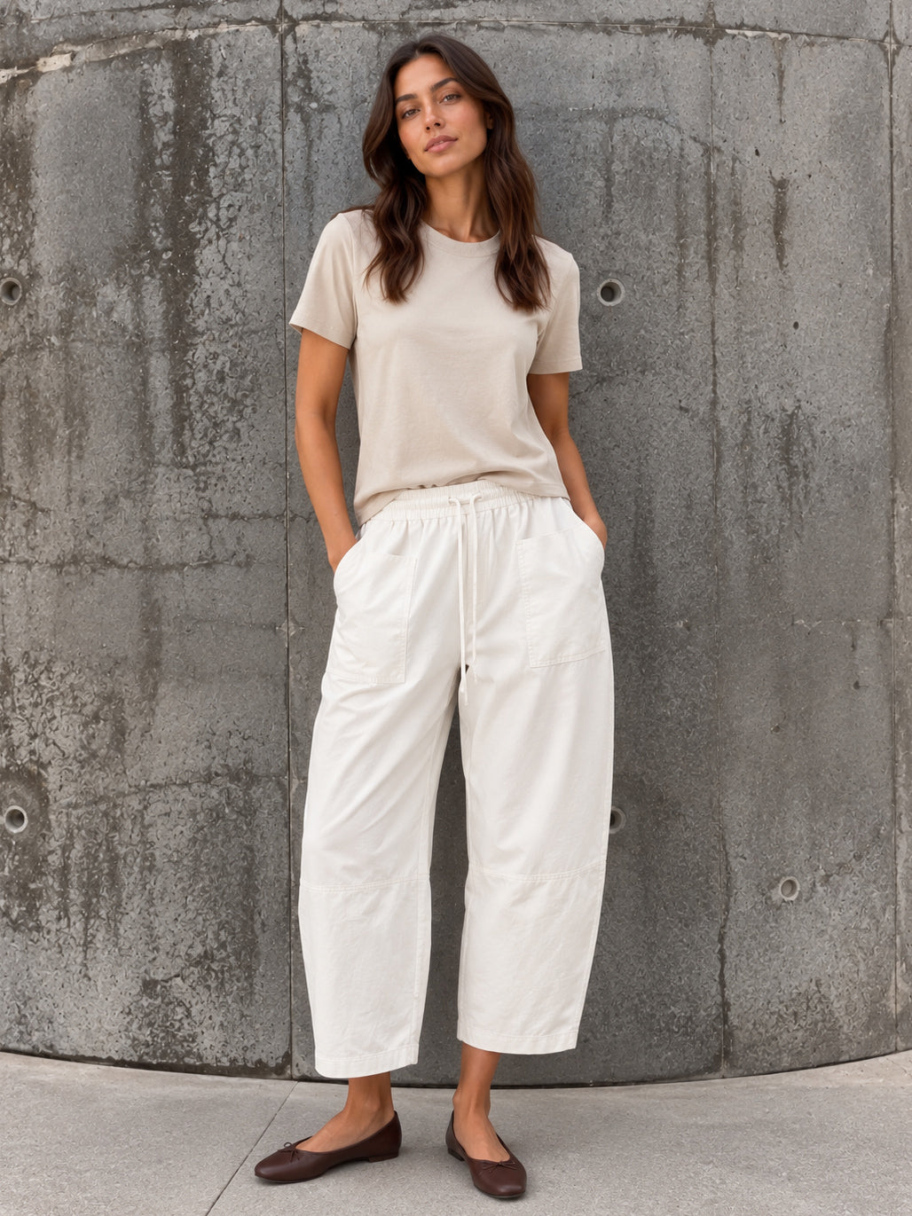 Austin Crop Barrel - White