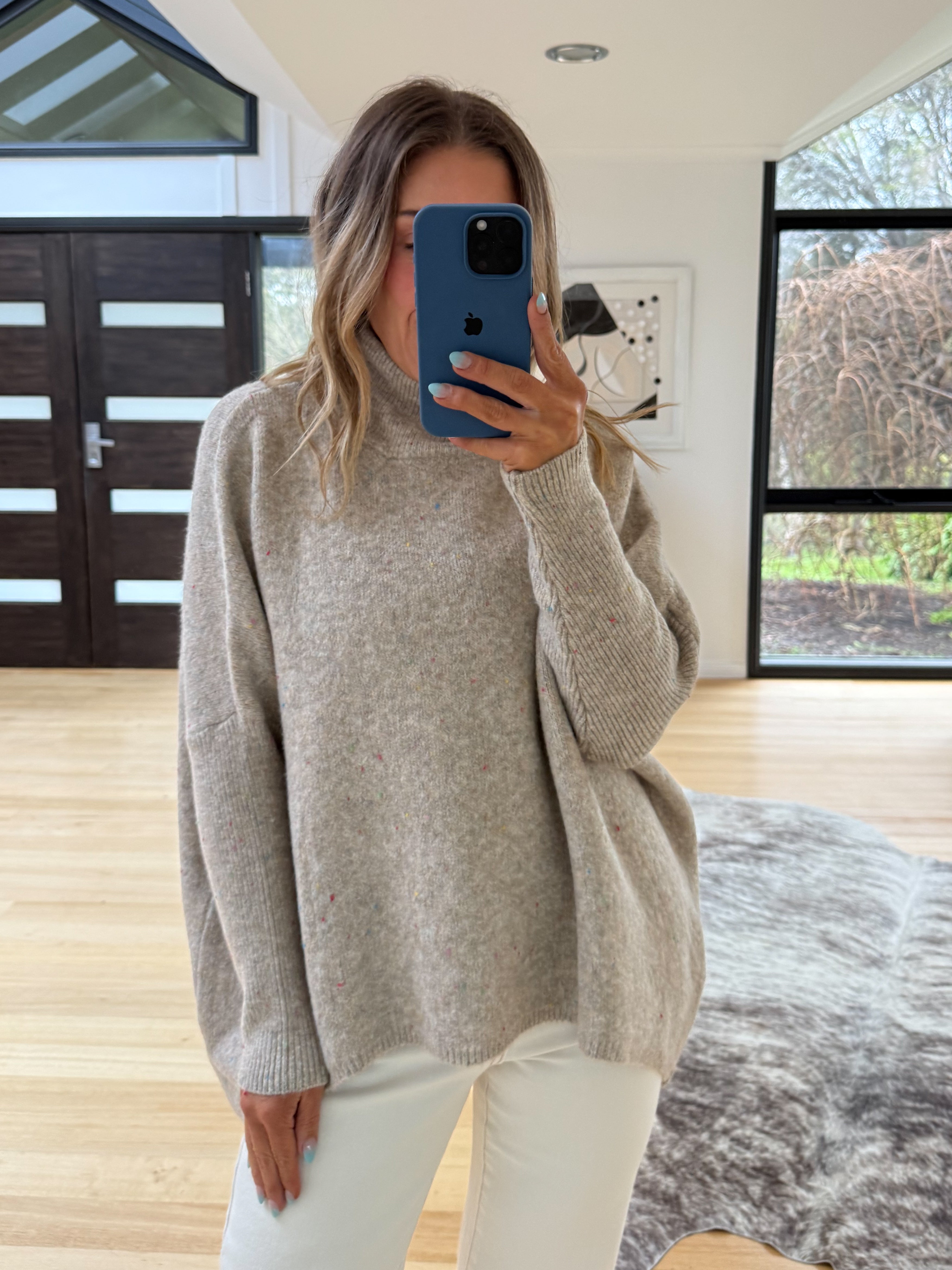 Yolanda Knit - Mocha Fleck
