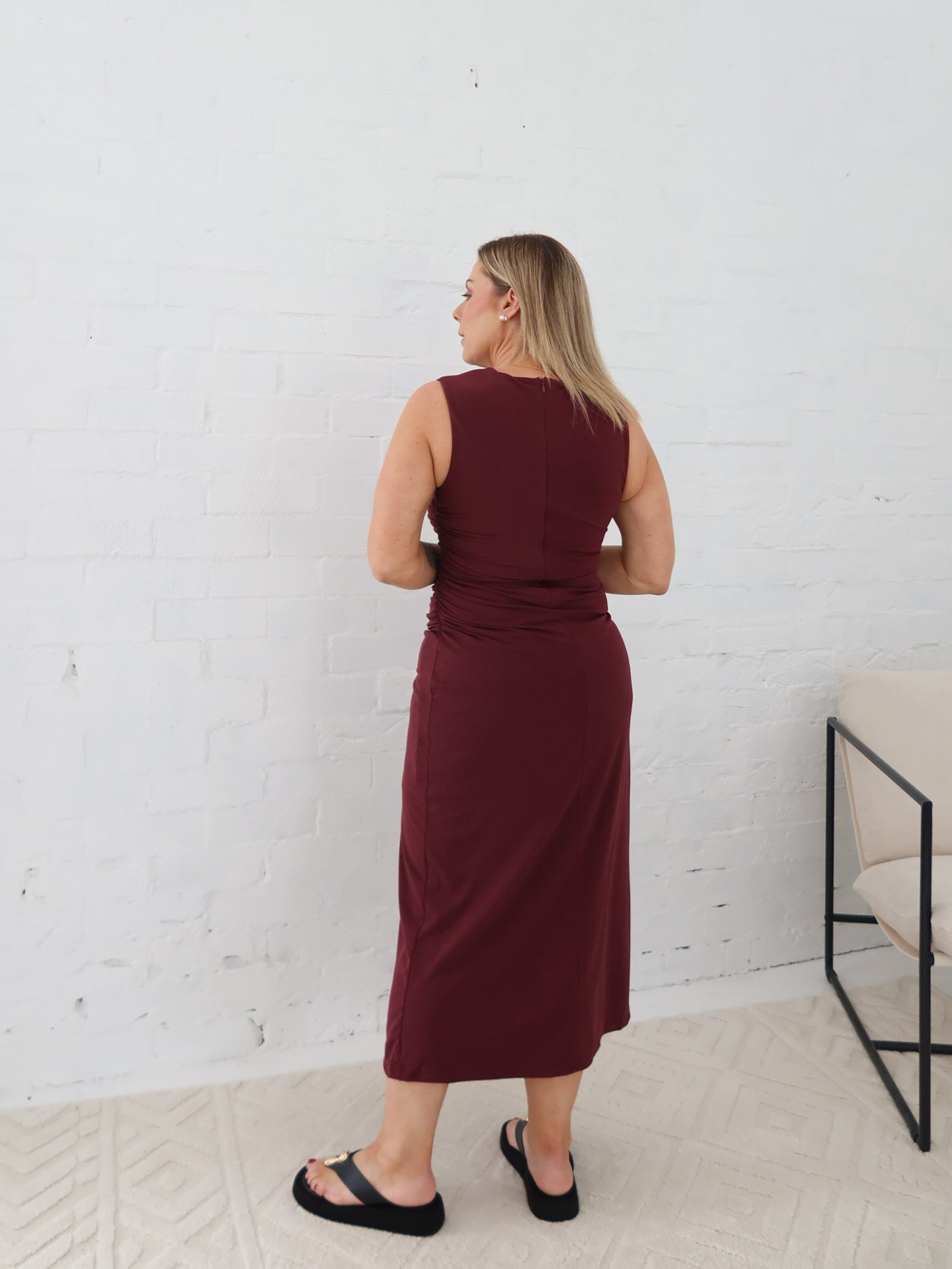 Laurent Dress - Burgundy