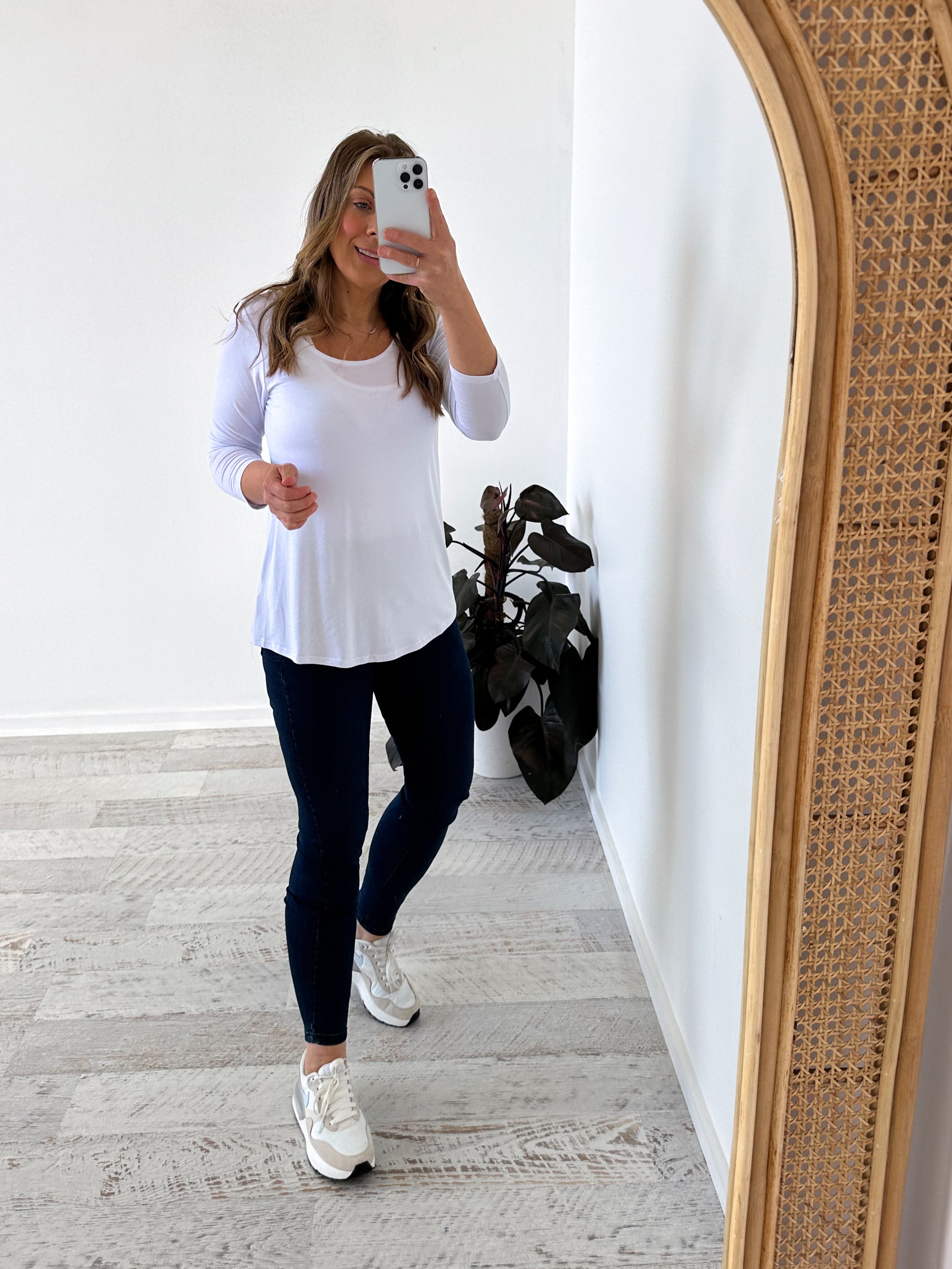 Lynette Long Sleeve Top - White