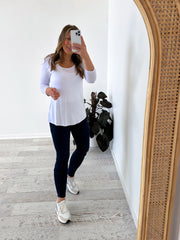 Lynette Long Sleeve Top - White