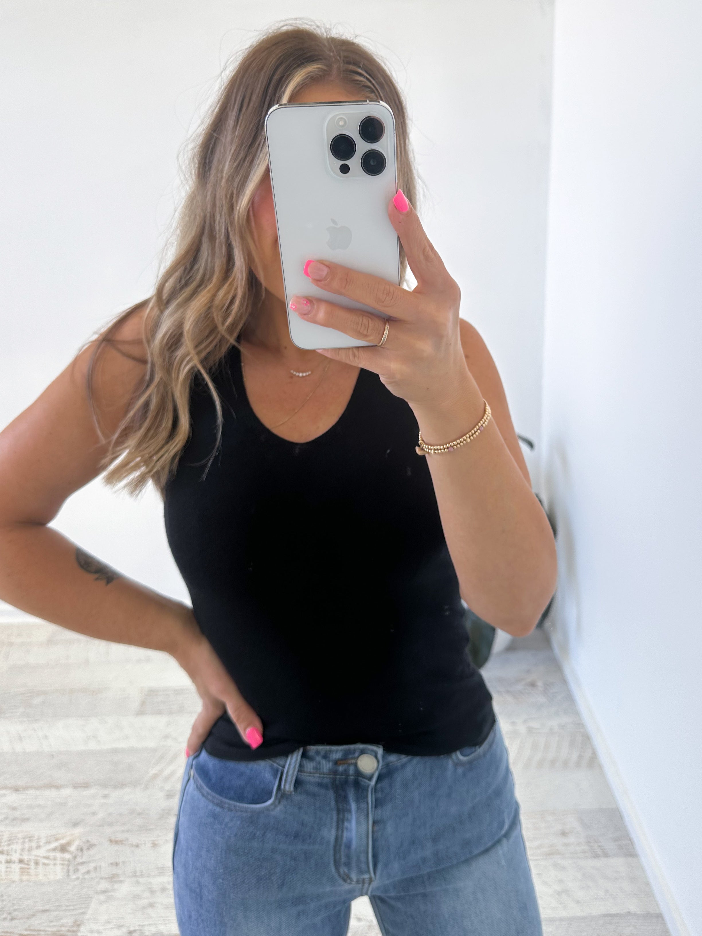 Janice Knit Tank - Black