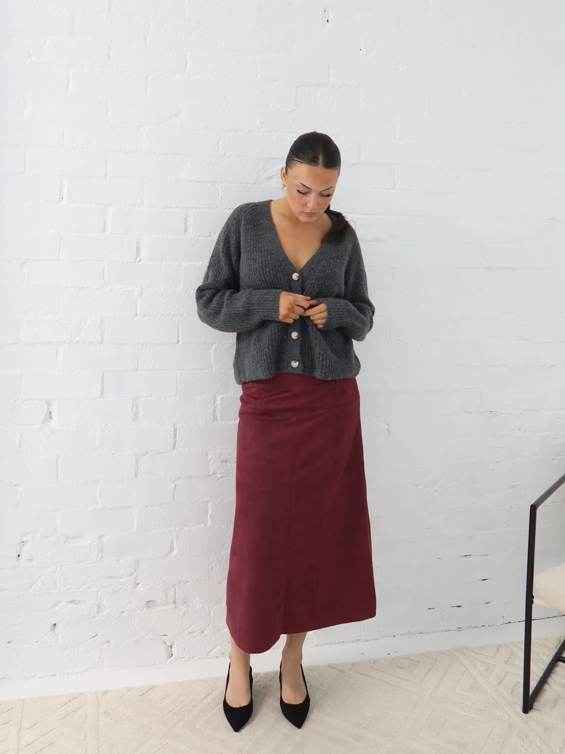 Bianca Skirt - Burgundy