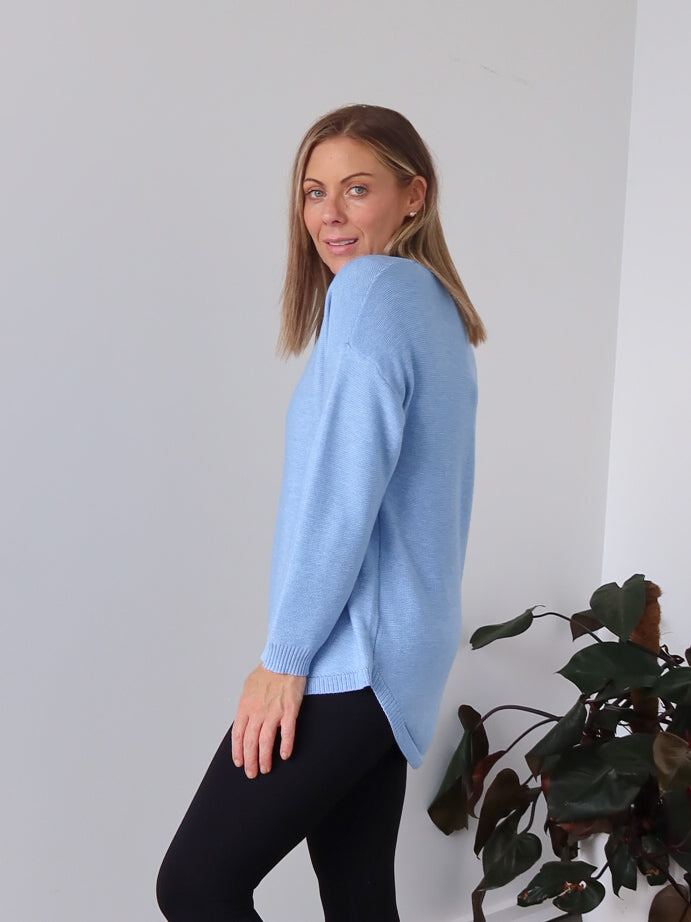 Saxon Knit - Light Blue