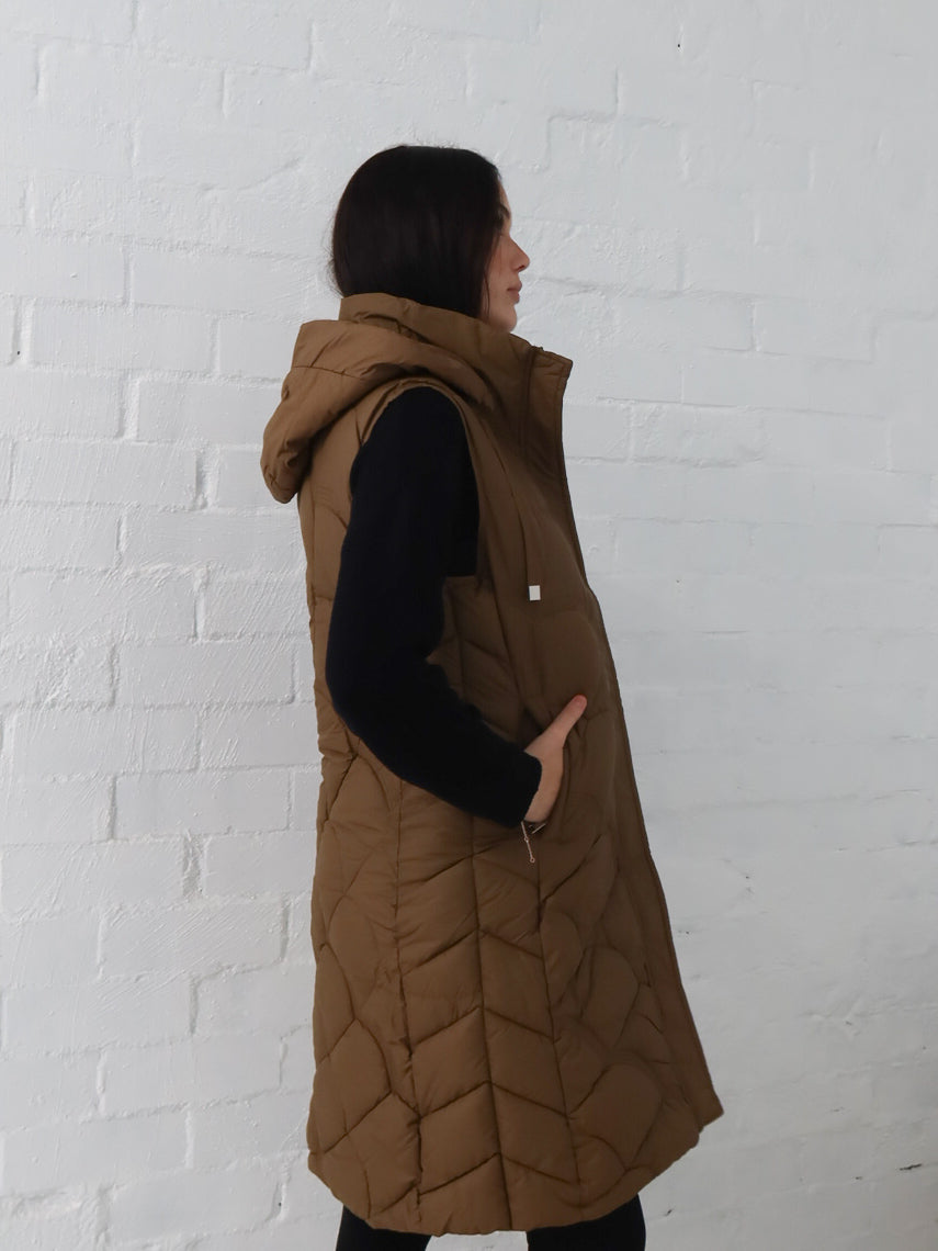Miranda Longline Vest- Bronze
