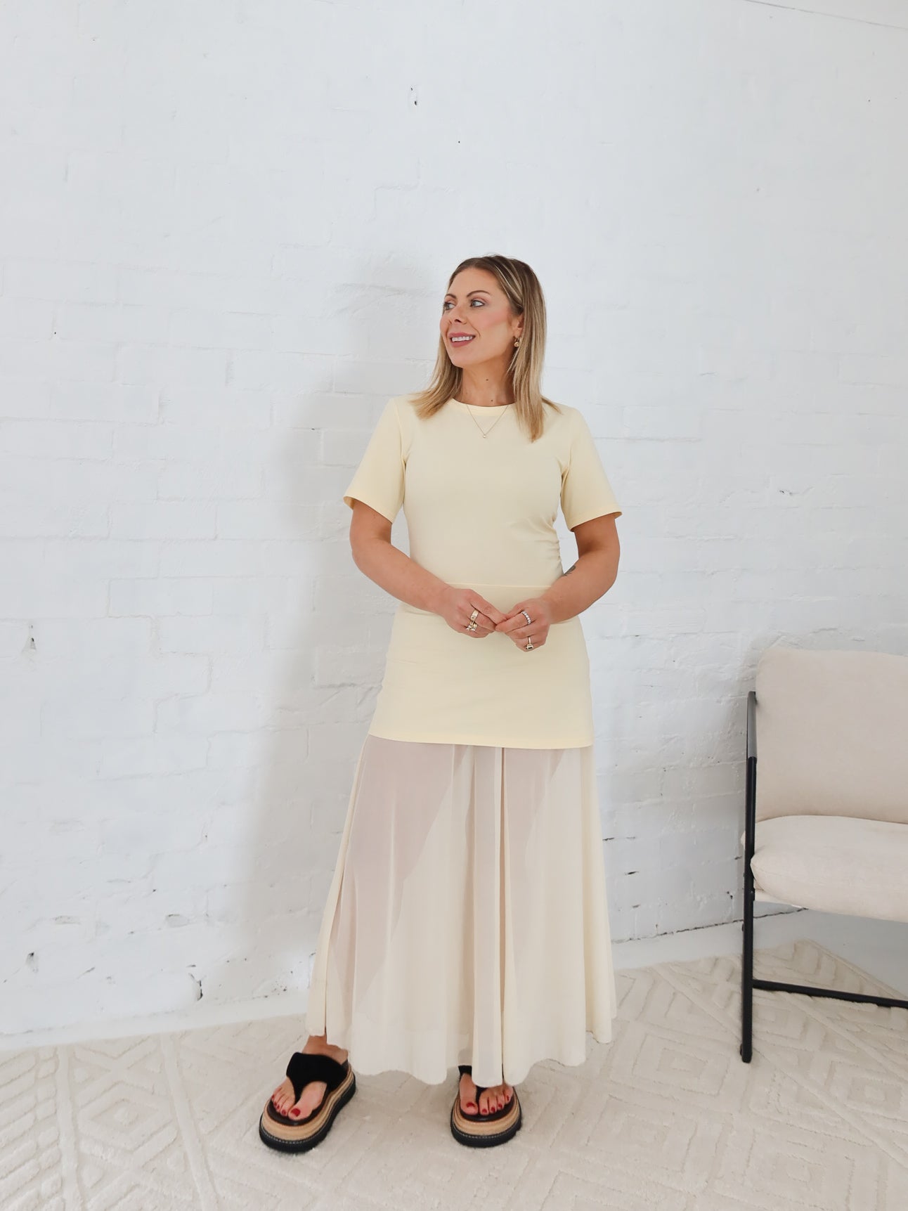 Sofia Dress- Butter Yellow