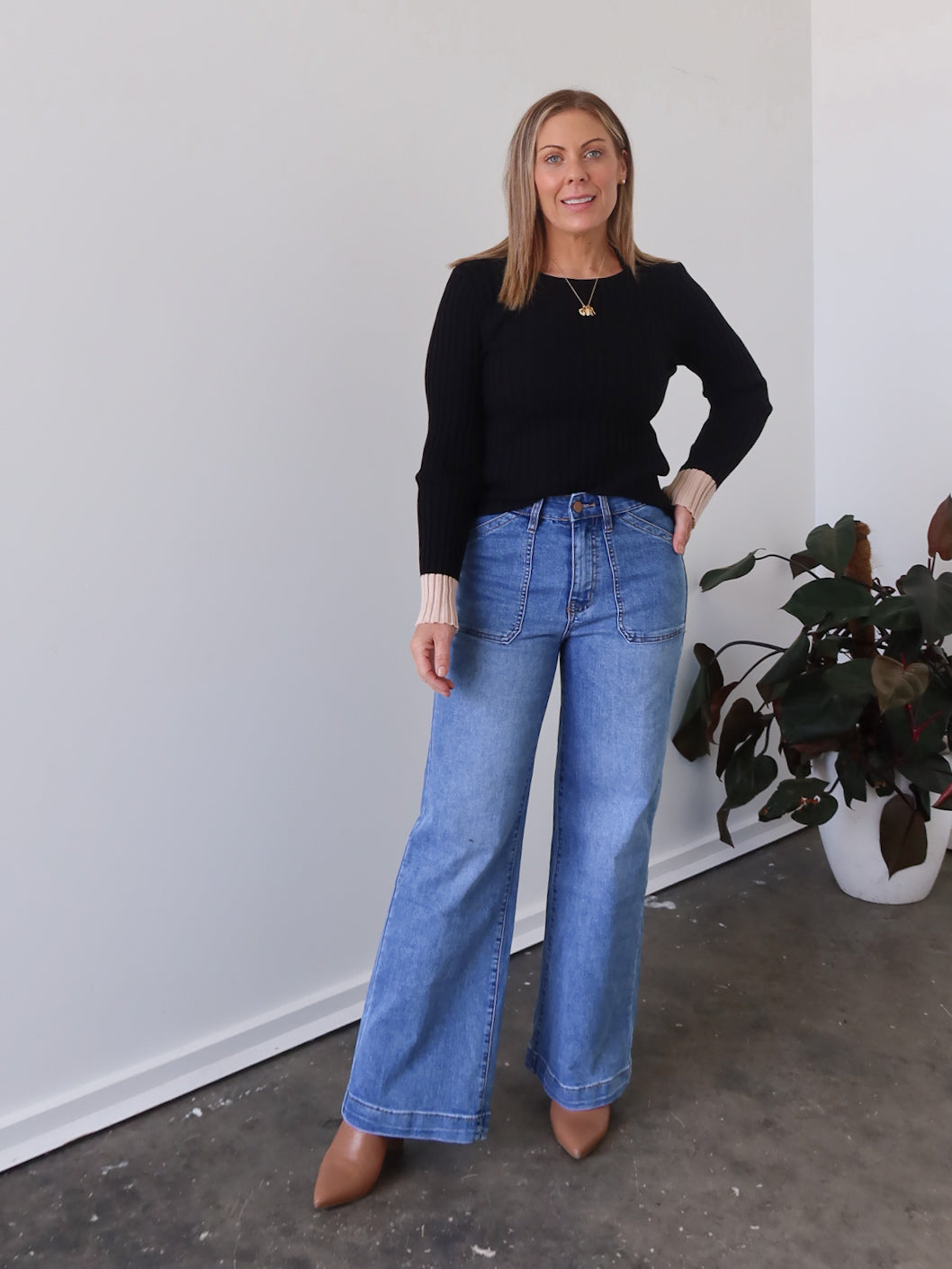 Deandra Knit Top - Black