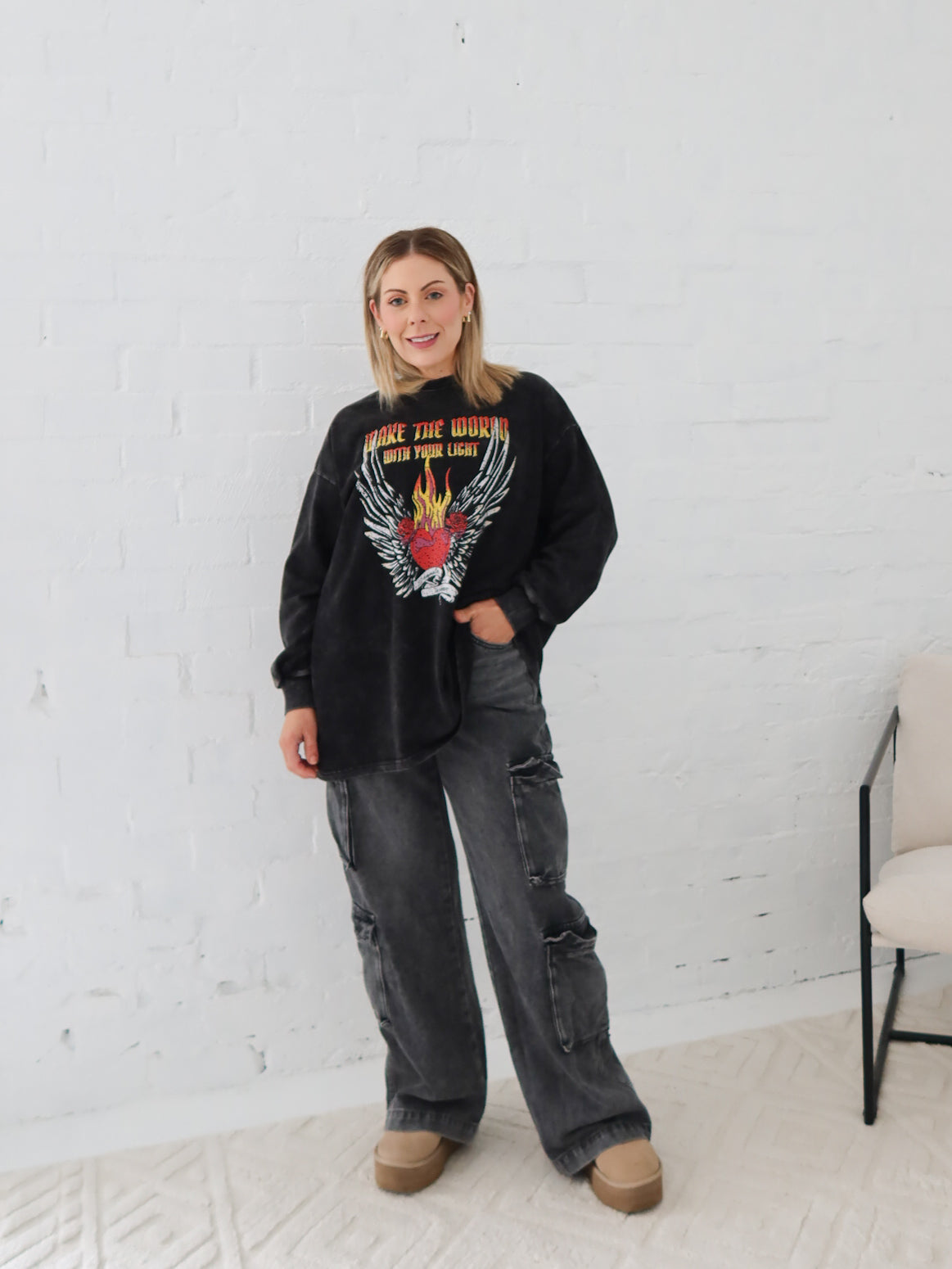 Paxton Cargo Jeans- Black