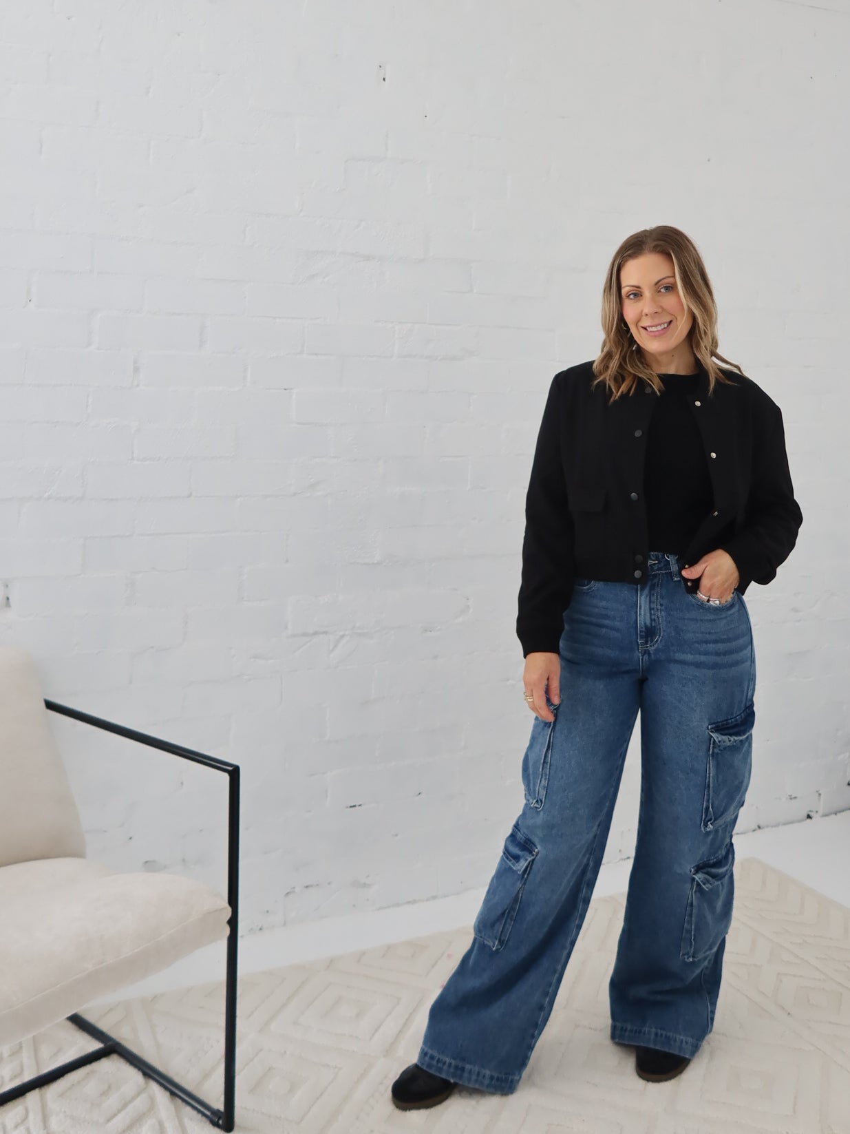 Paxton Cargo Jeans- Dark Blue