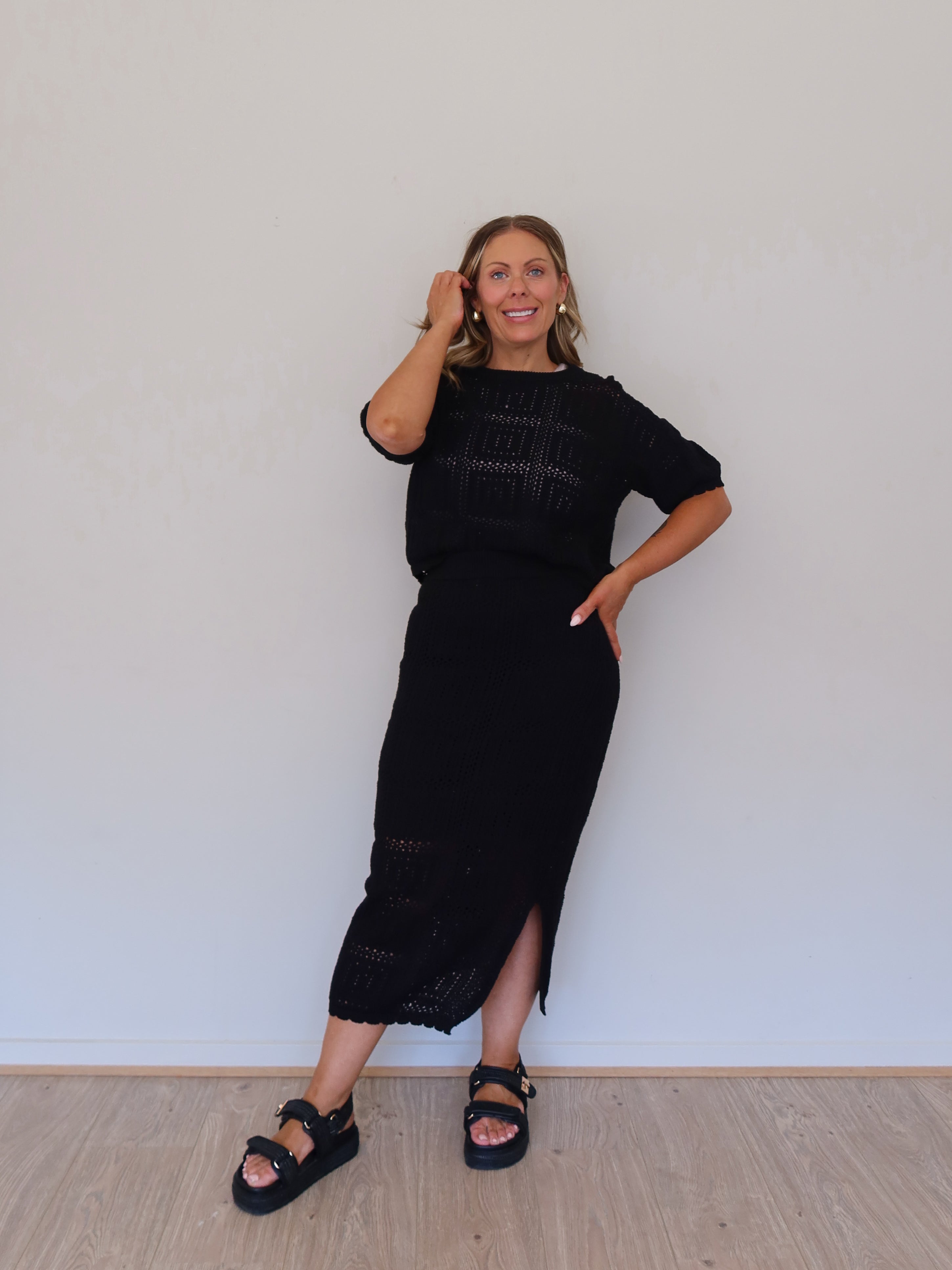 Radiance Crochet Top - Black