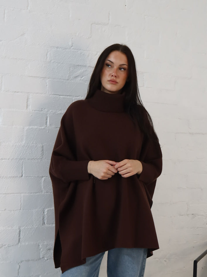 Leah Poncho- Chocolate