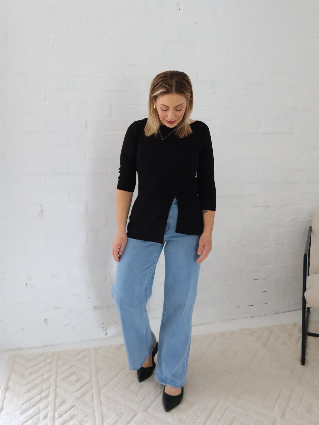 Ailani Knit Top - Black