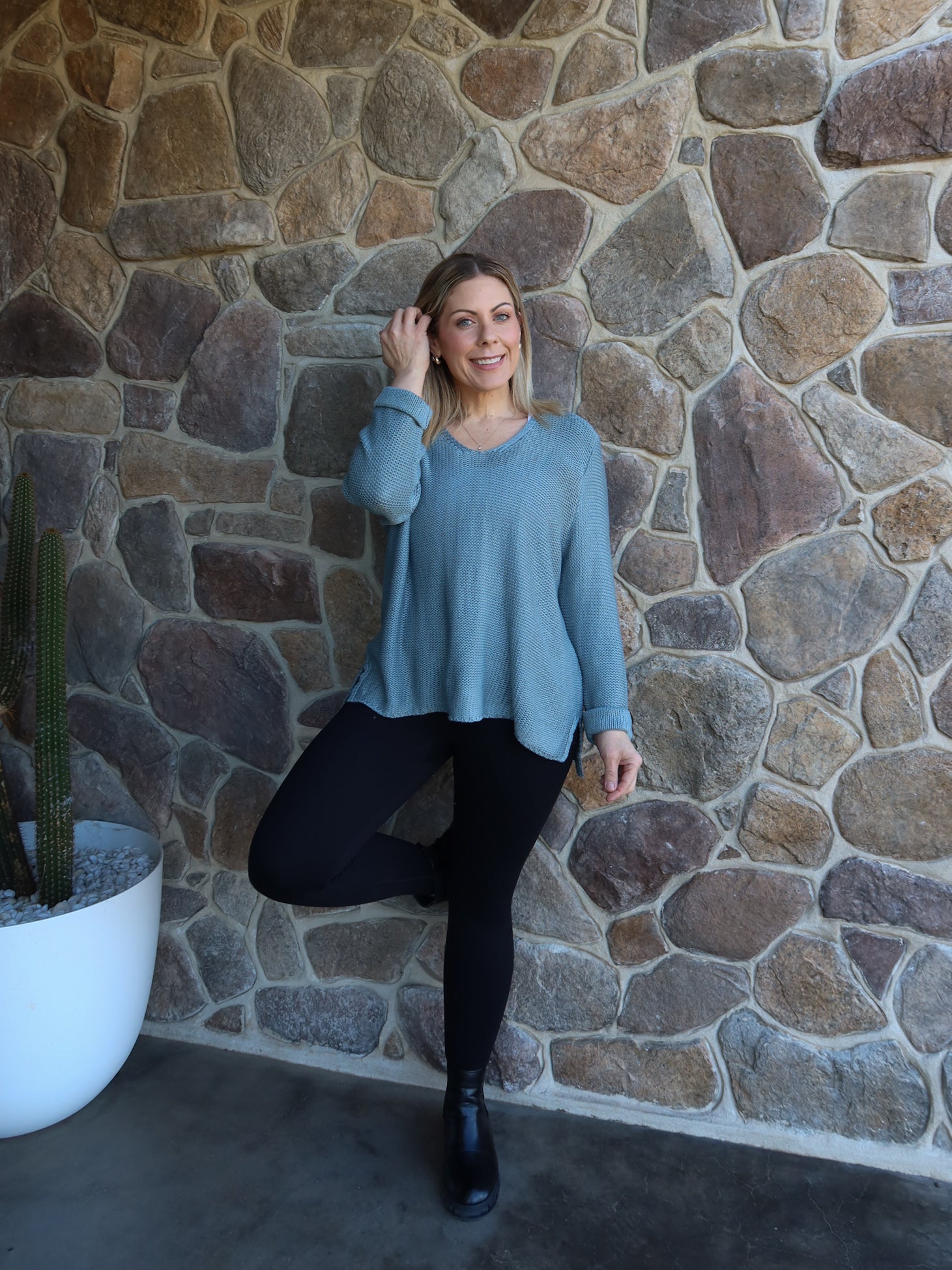 Sailah Knit - Steel Blue