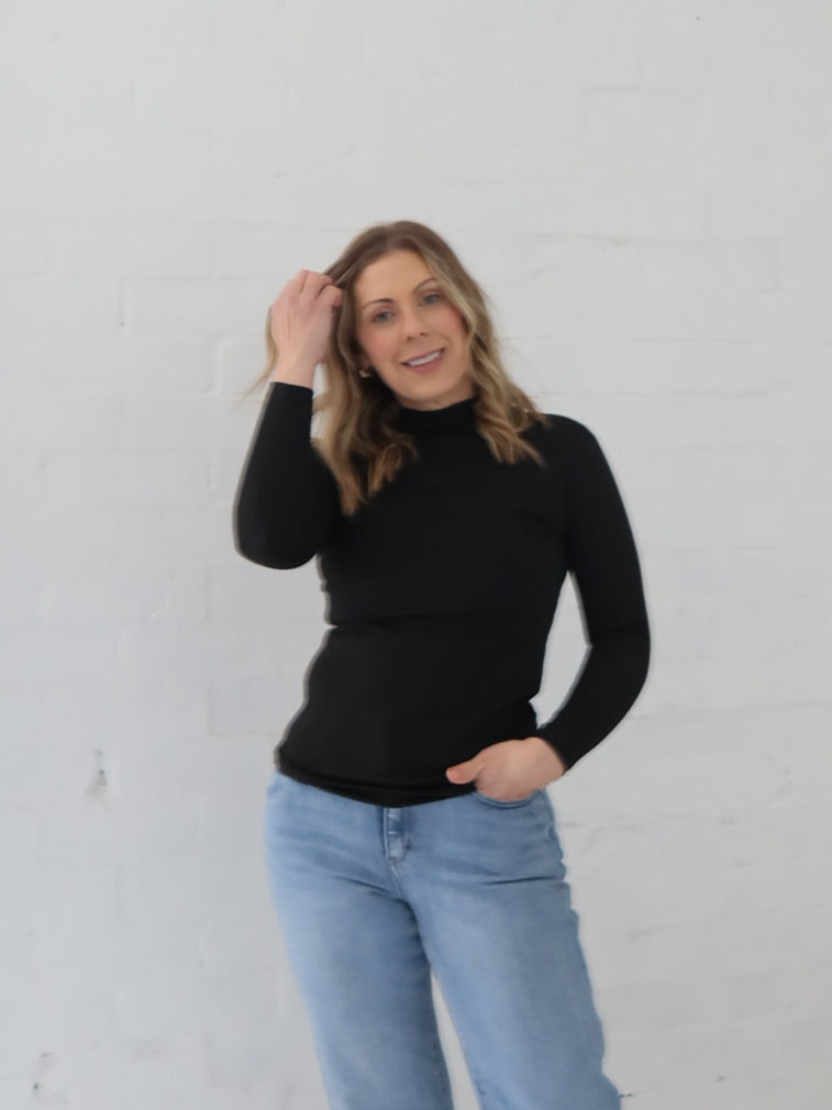 Wilder Long Sleeve Top - Black