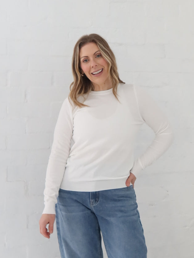 Robbie Knit Top - Off White