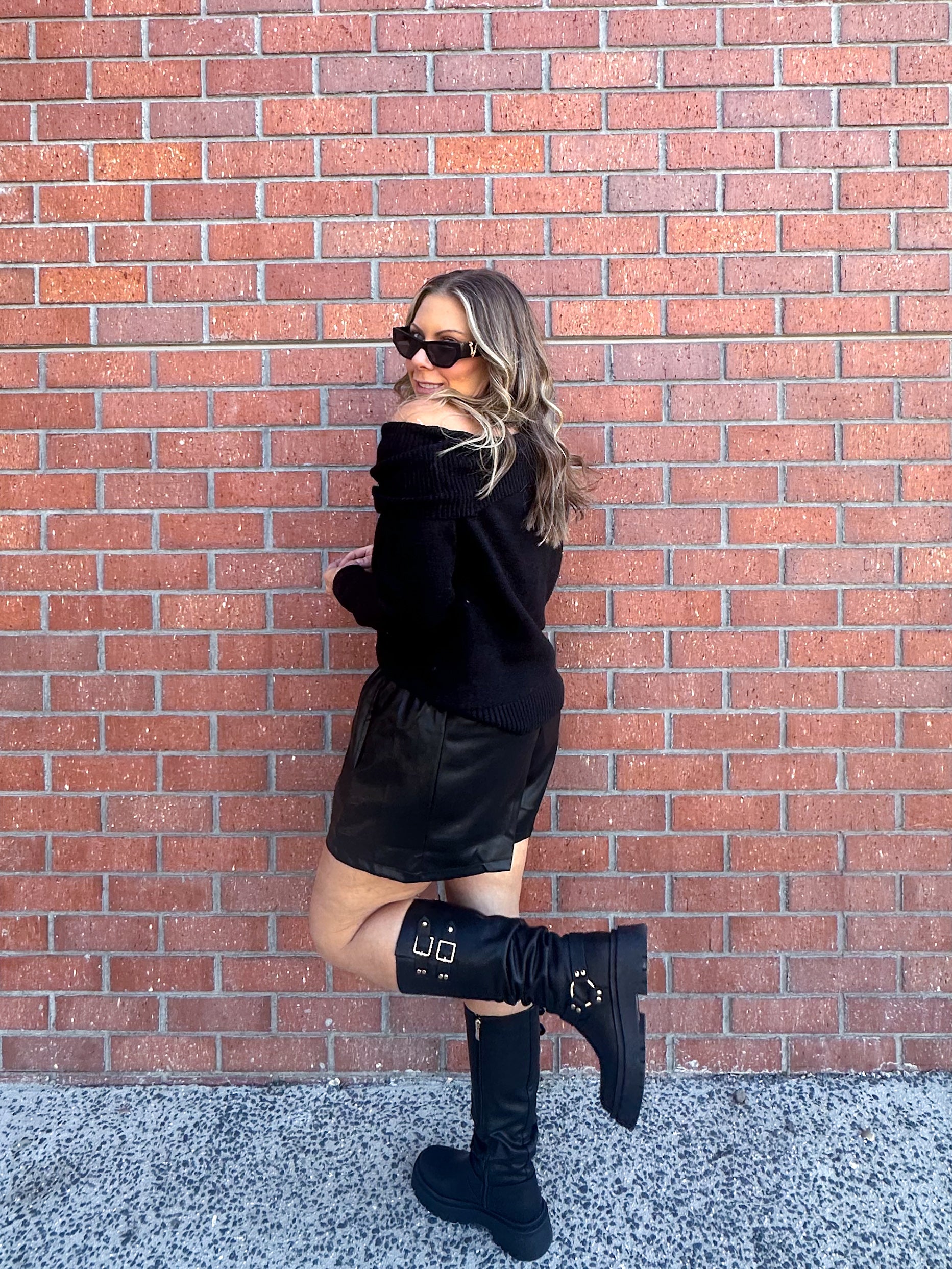 Pia Faux Leather Shorts