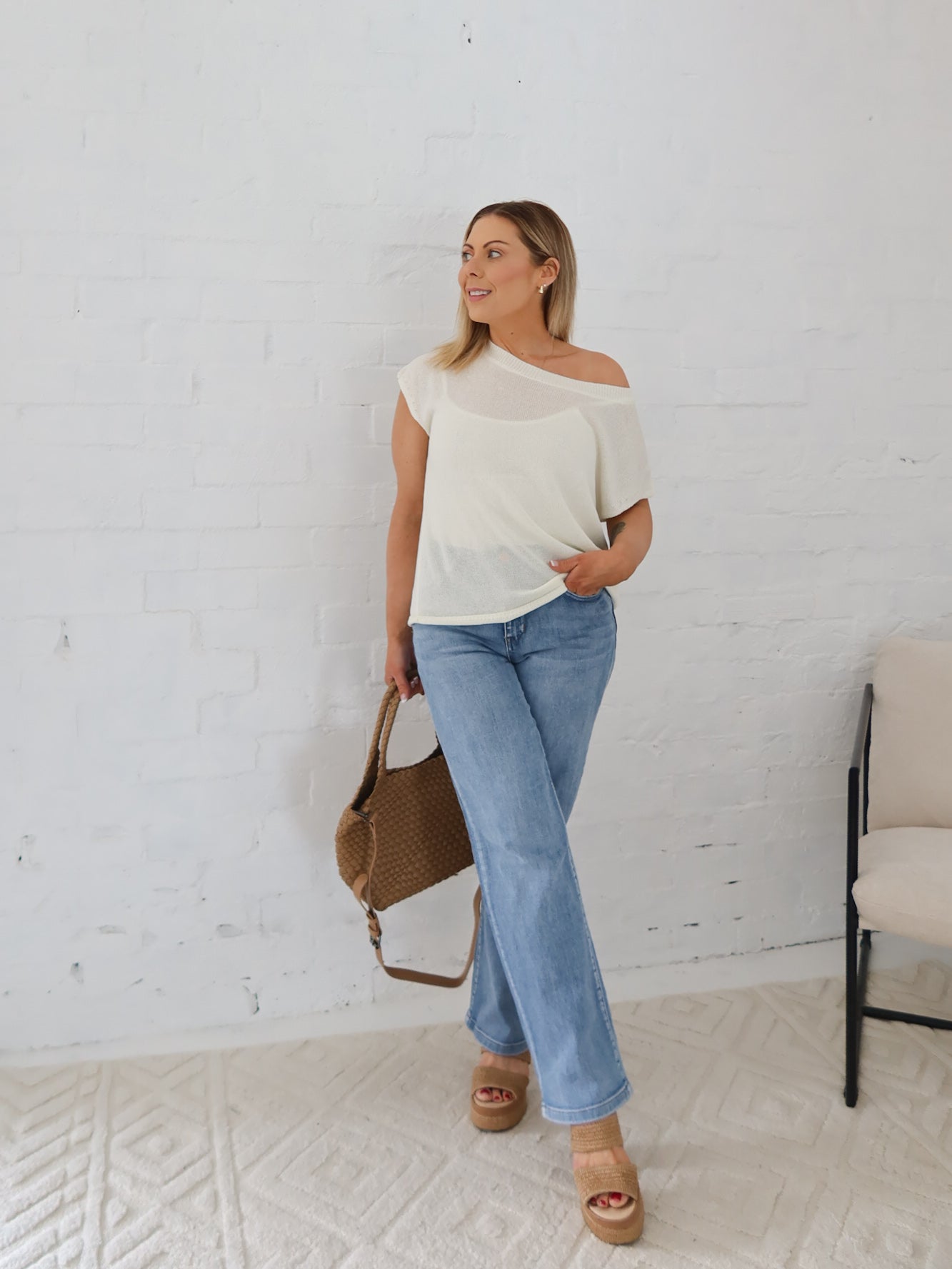 Ella Knit Top- Vanilla