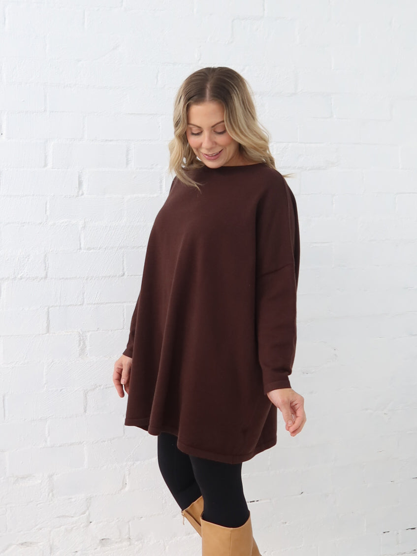 Avery Knit -Chocolate