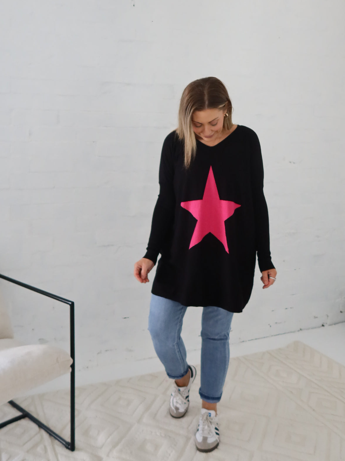 Maeve Star Knit - Black