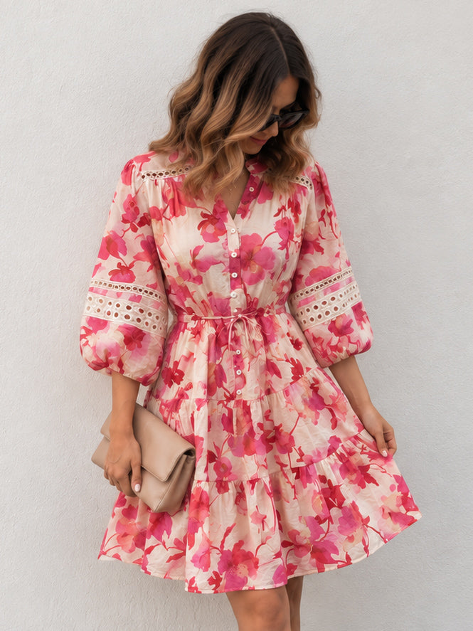 Eden Dress- Pink/Coral Floral