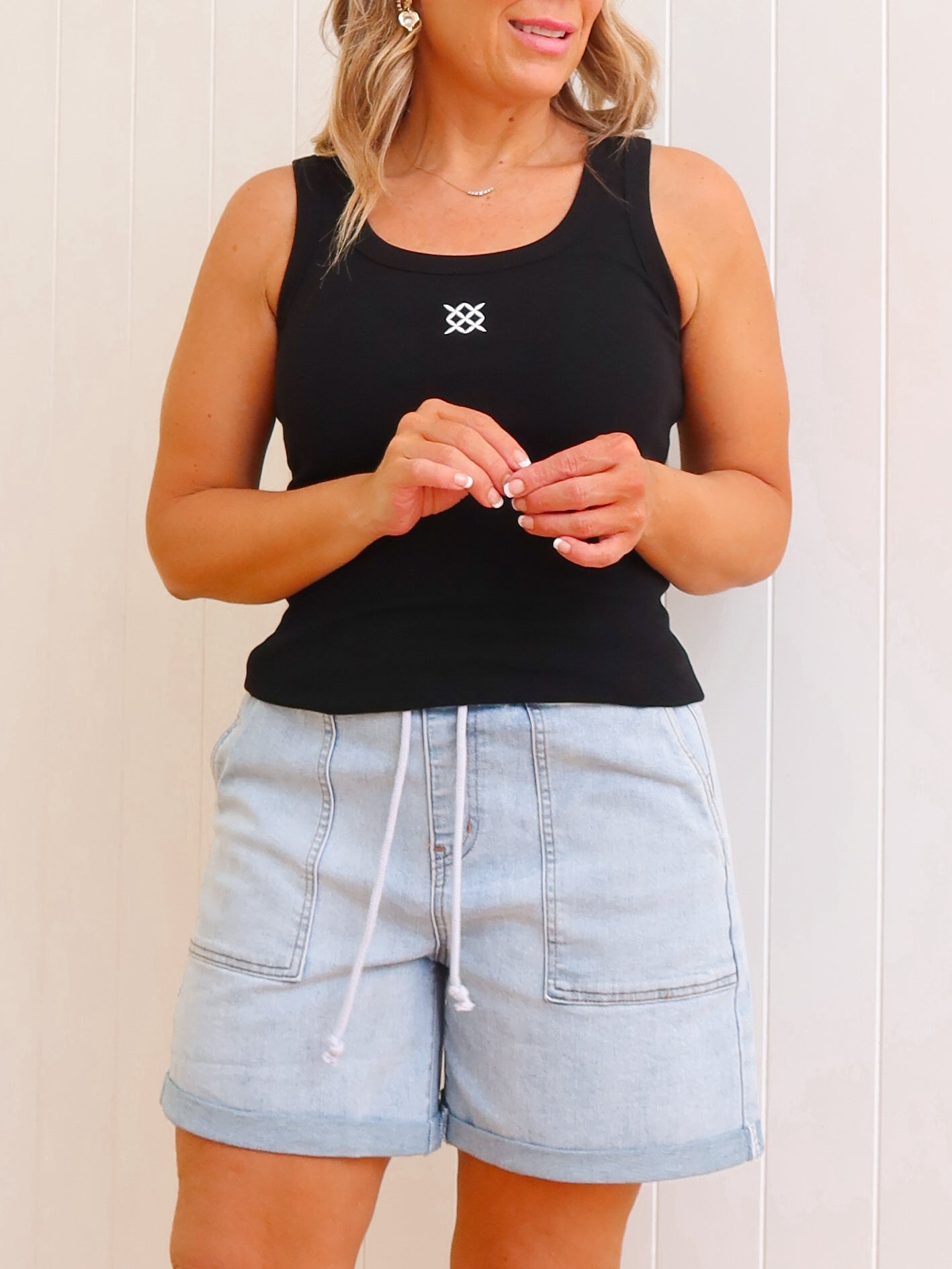 Kane Denim Shorts - Blue