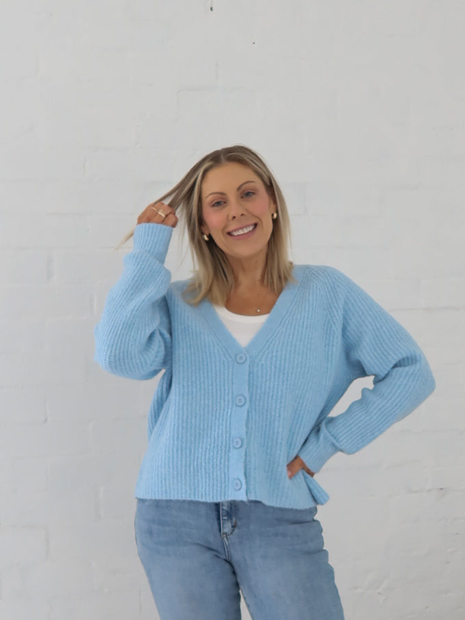 Dane Cardigan- Powder Blue