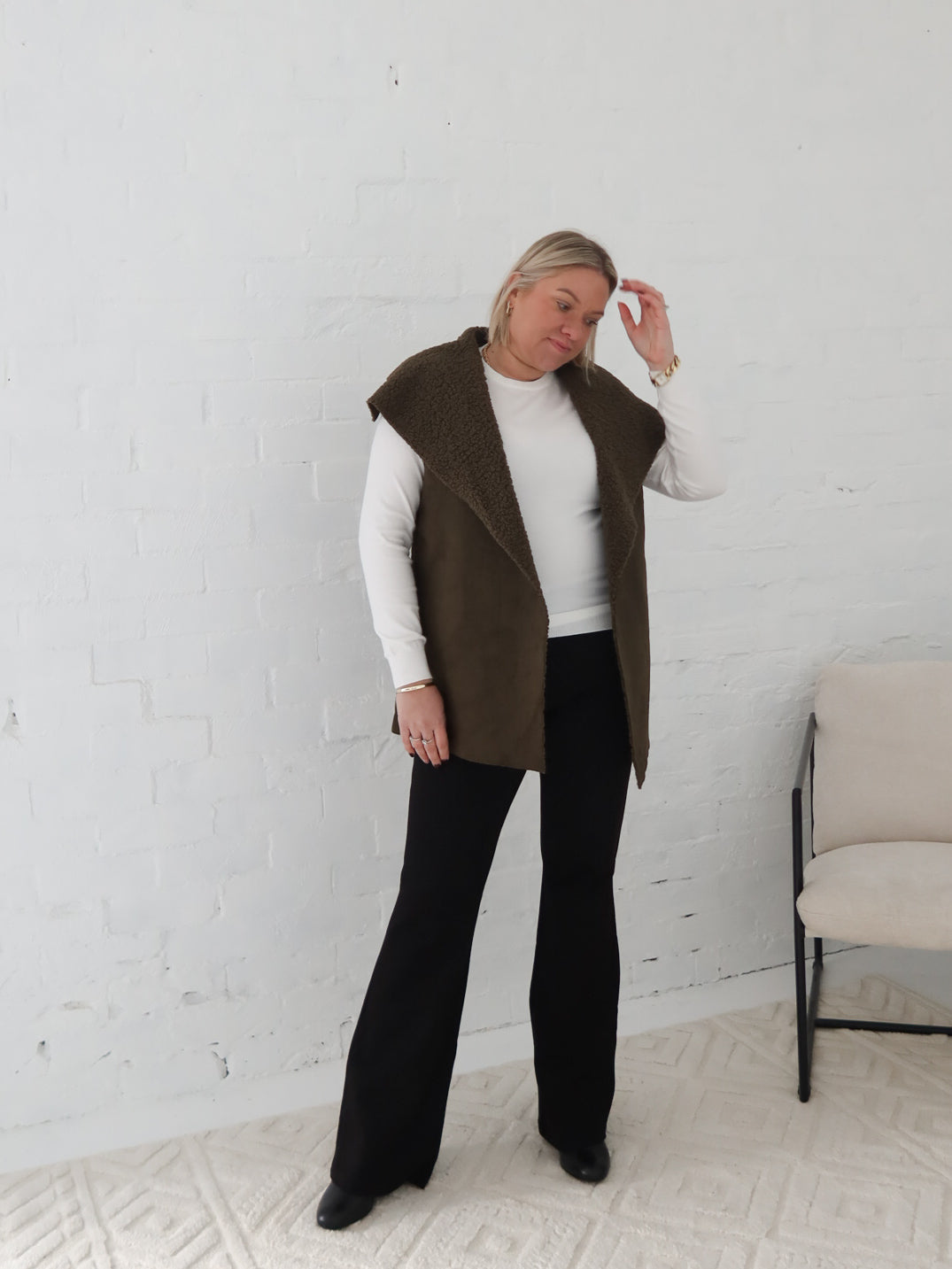 Lana Vest- Green Moss