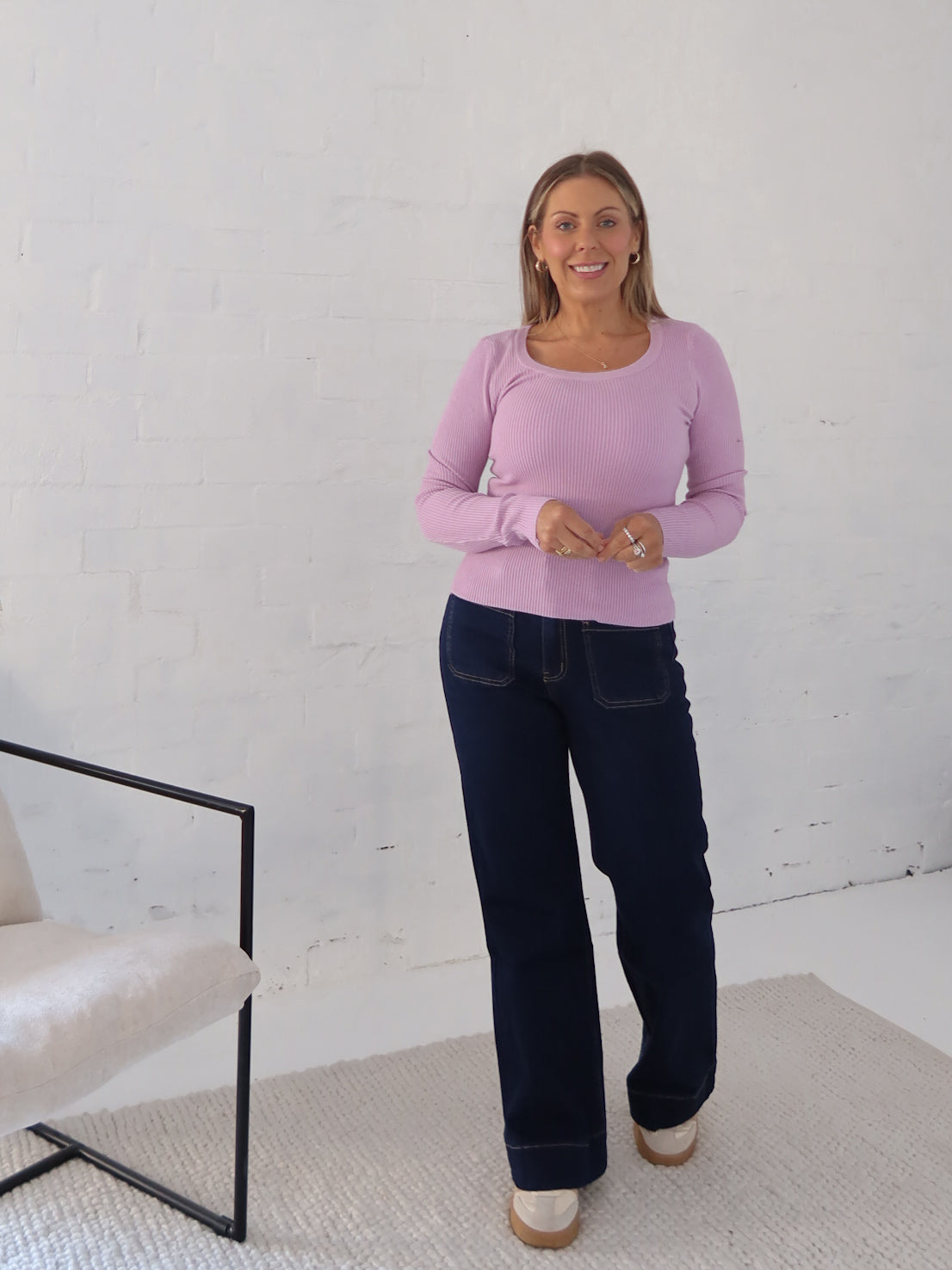 Selma Knit Top - Lilac