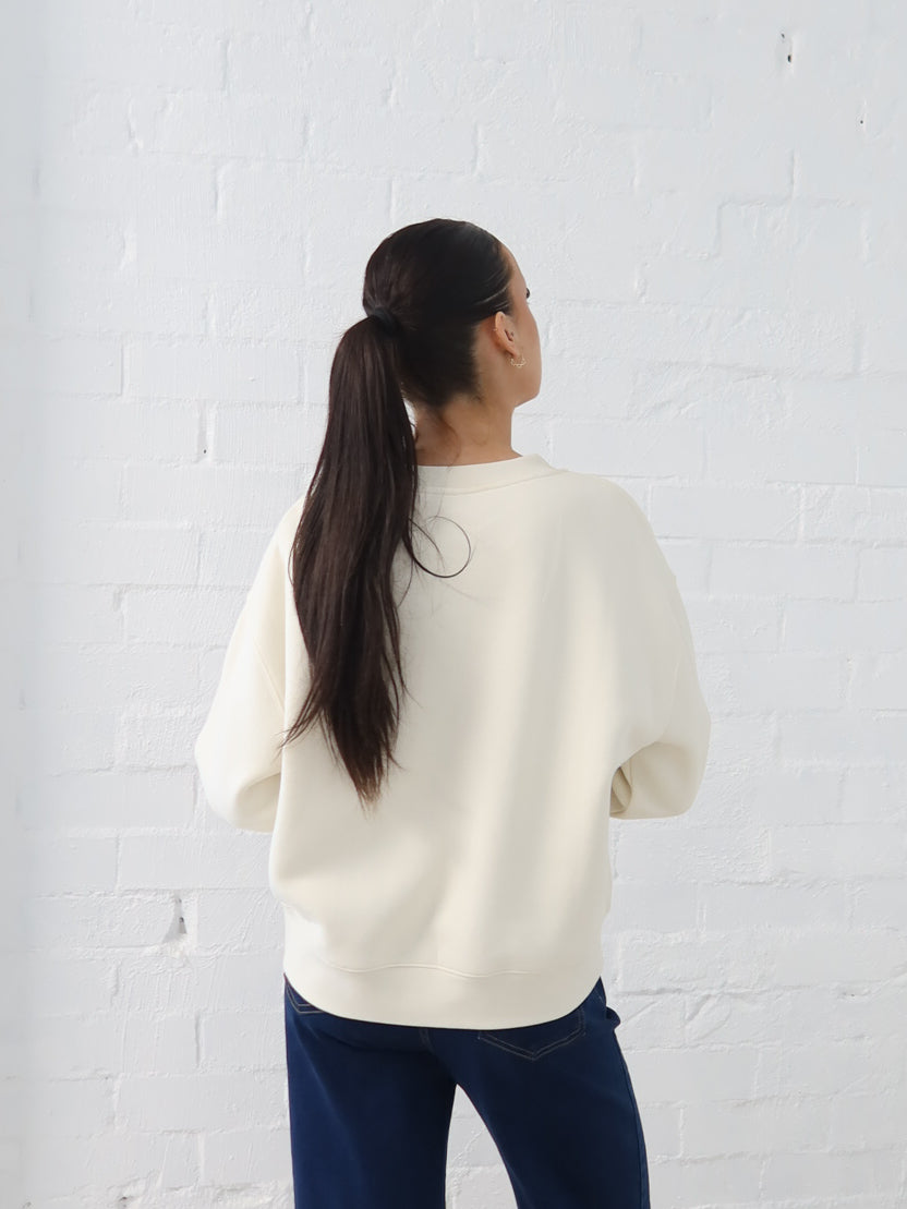 Gracie Relaxed Crew - Ecru