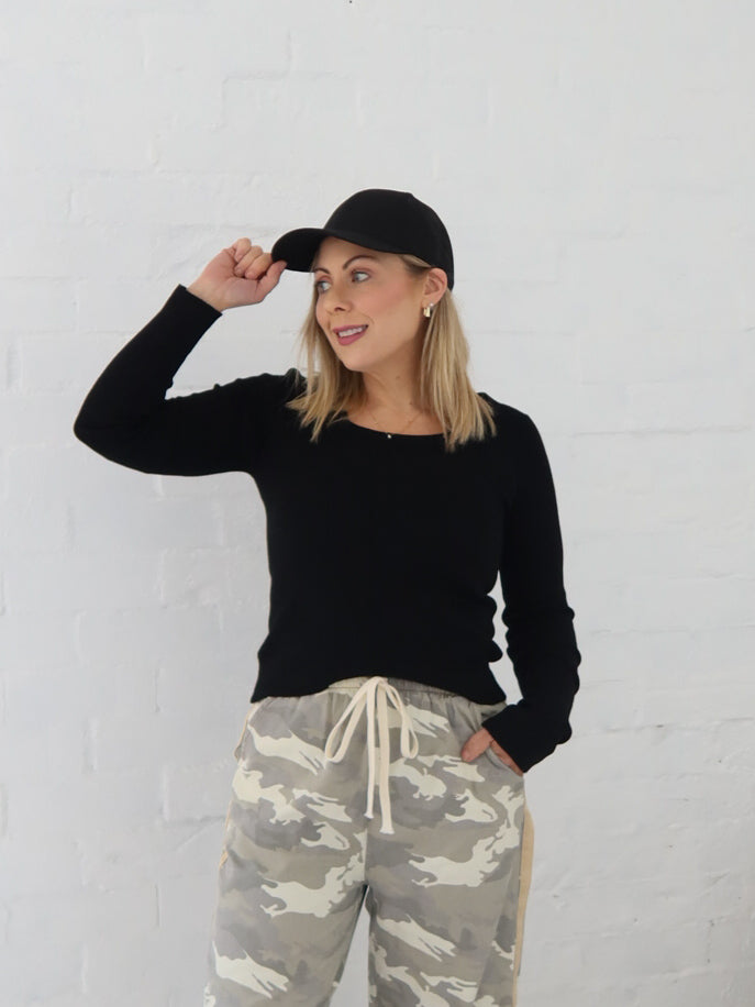 Selma Knit Top - Black