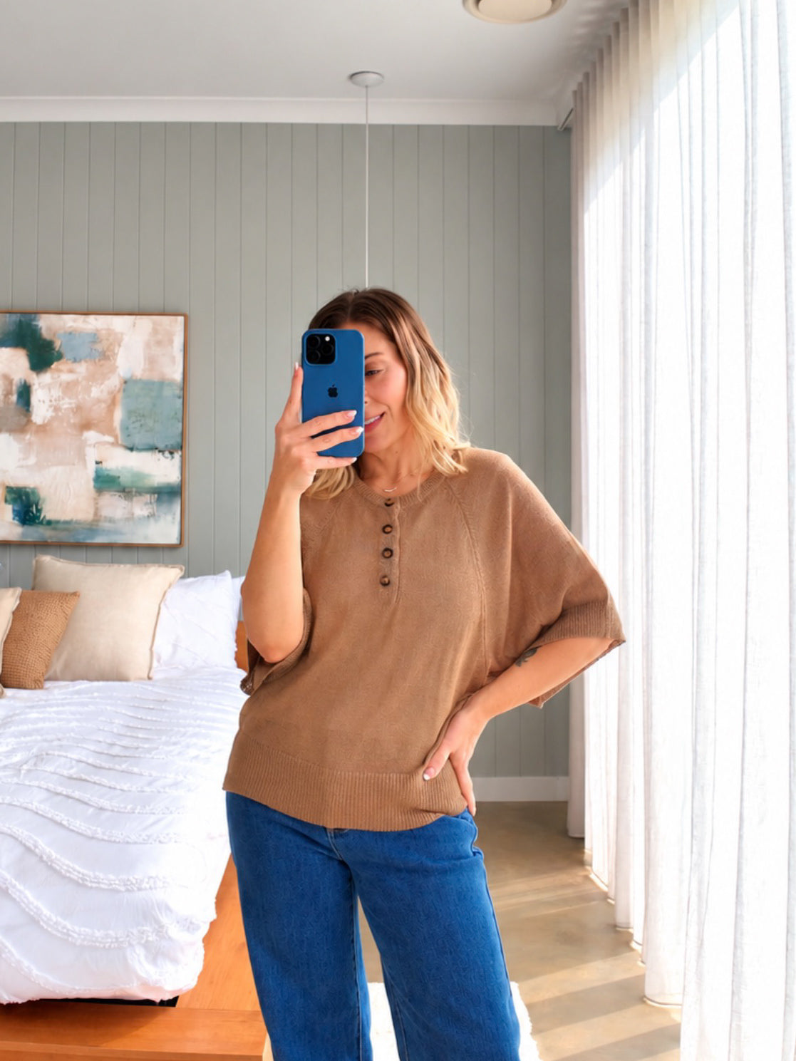 Alice Knit Top-Mocha