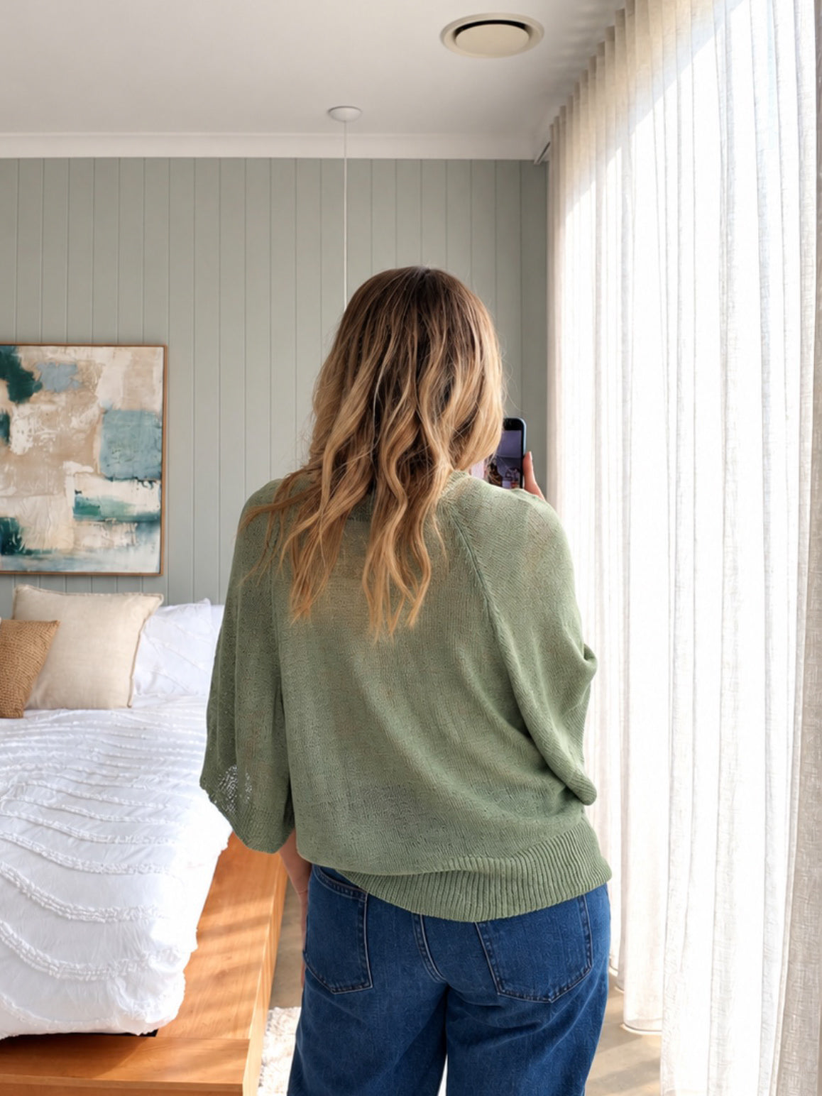 Alice Knit Top-Pistachio