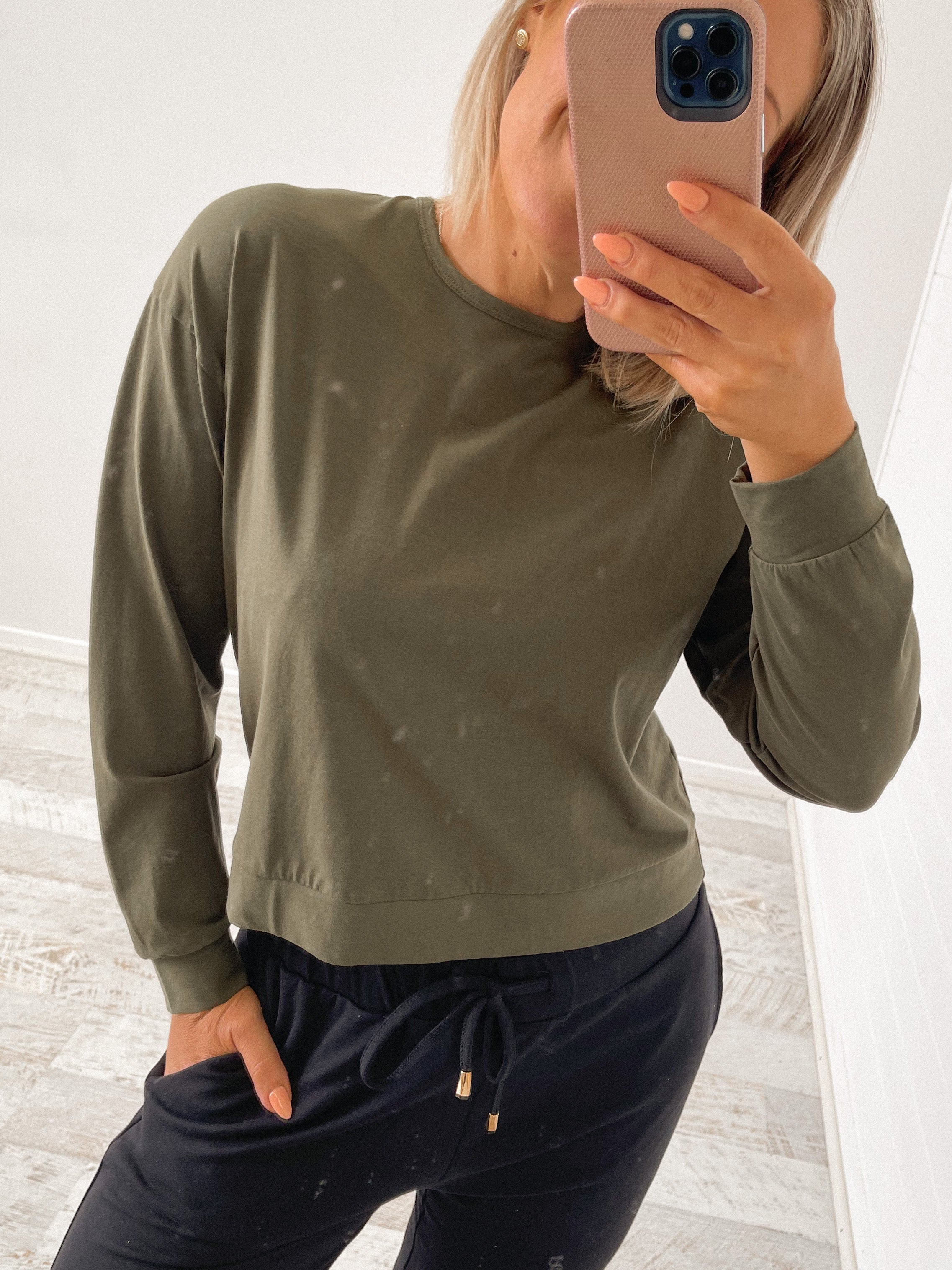 Inspire Long Sleeve Tee - Khaki