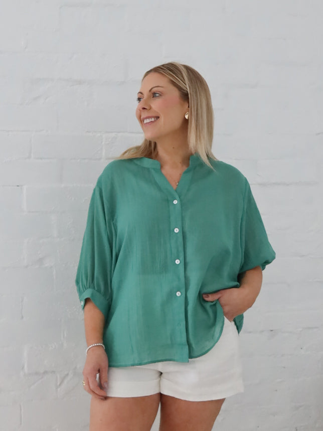 Mimi Blouse - Gumleaf