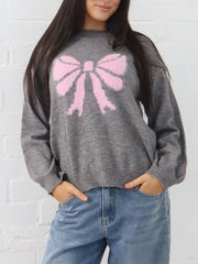 Ribbon Knit- Gunmetal Grey