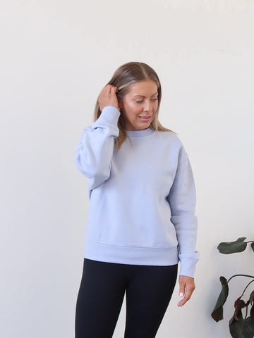 Gracie Relaxed Crew - Powder Blue