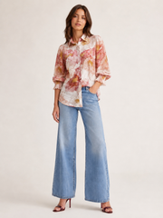 Liliana Shirt- Burnt Plum Floral