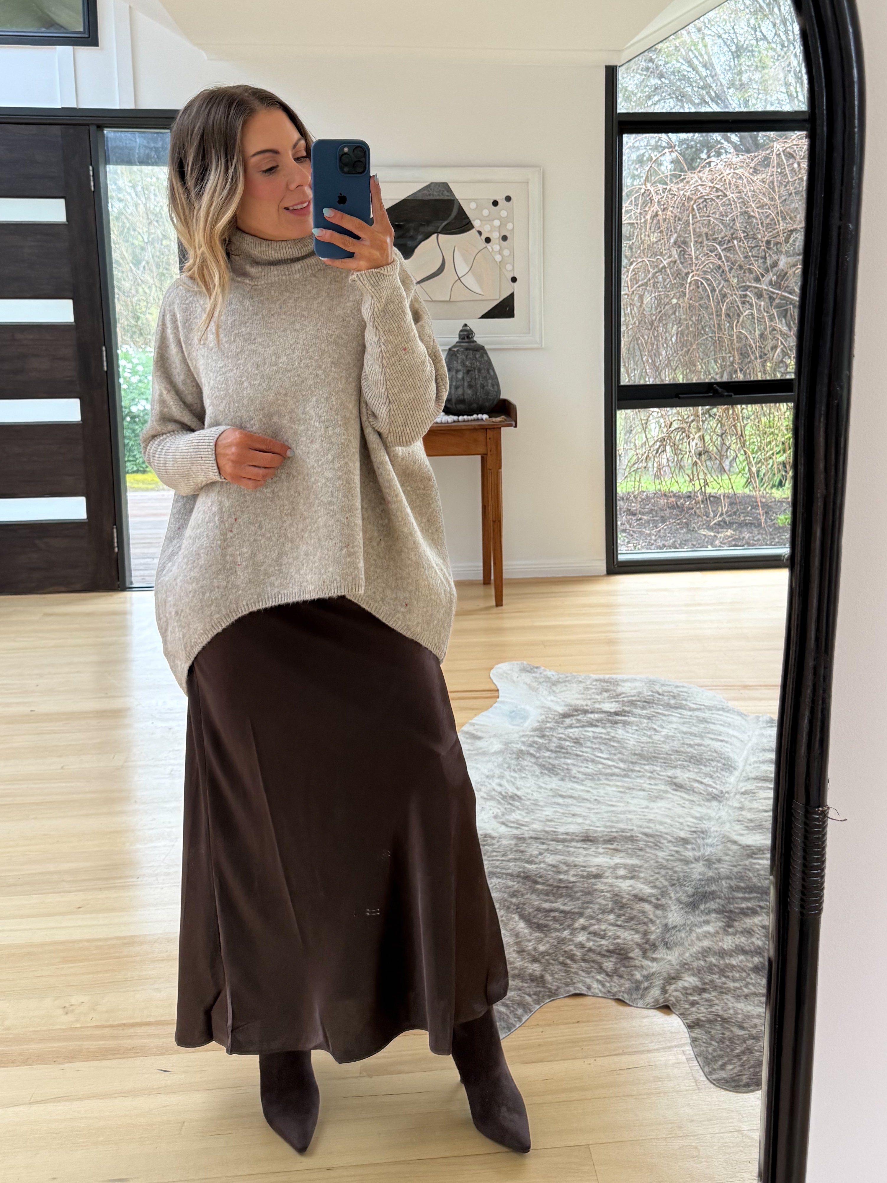 Yolanda Knit - Mocha Fleck