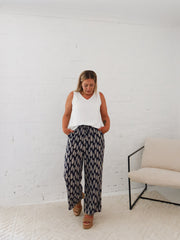 Leo Pants- Multi Navy